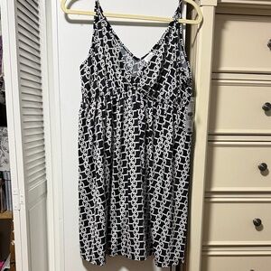 Black and White Chain Print cover up